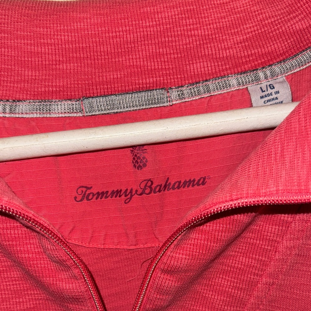 Tommy Bahama Coral Half-Zip Sweater - Picture 2 of 3